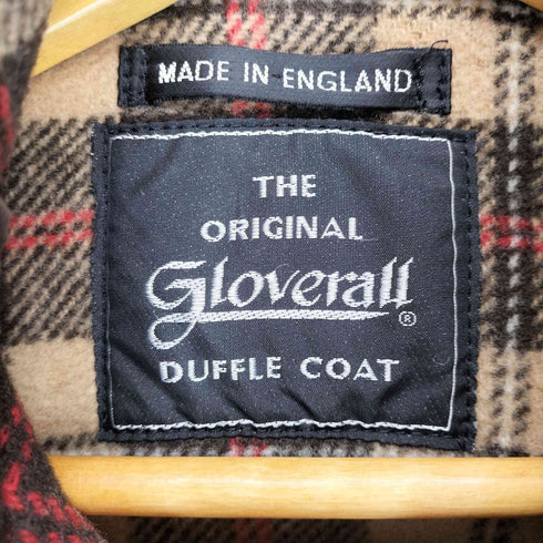 グローバーオール Gloverall MADE IN ENGLAND 裏地チェックダッフルコート レディース