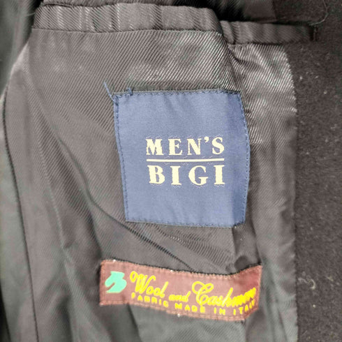 メンズビギ MENS BIGI cashmere FABRIC MADE IN ITALY カシミヤ混比翼チェスターコート メンズ M