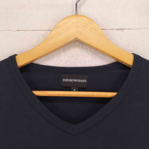 エンポリオアルマーニ EMPORIO ARMANI ラインストーンデザインVネックカットソー メンズ S