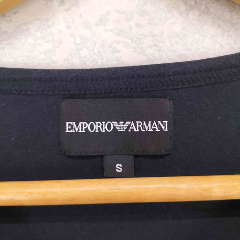 エンポリオアルマーニ EMPORIO ARMANI ラインストーンデザインVネックカットソー メンズ S