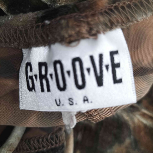 GROOVE USA リアルツリーカモ ベロア キャミワンピース レディース