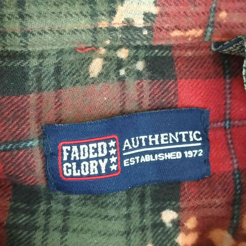フェイデッドグローリー FADED GLORY ブリーチフランネルチェックシャツ メンズ import:L