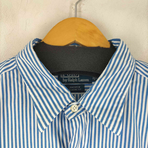 ポロバイラルフローレン Polo by RALPH LAUREN ANDREW CLASSIC FIT L/S ストライプ シャツ メンズ 17 1/2