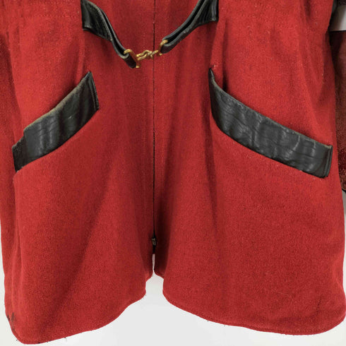 バトウィン BUTWIN 40-50s CONMAPジップ アームレザ切り替え ウールジャケット メンズ