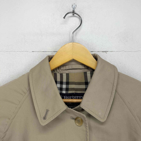 バーバリーズ BURBERRYS MADE IN ENGLAND 裏地ノヴァチェック比翼ステンカラーコート レディース