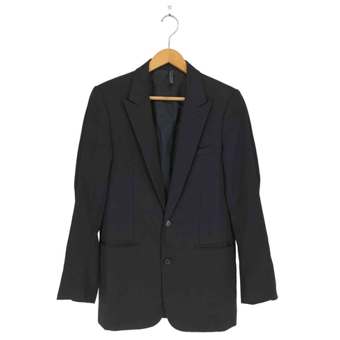 ディオール Dior Made in Italy 05AW エディ期 エディスリマン ピークドラペル ウール2Bテーラードジャケト メンズ 46