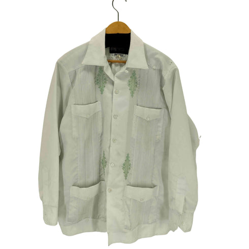 ドグァジャベーラ GUAYABERA メキシコ製 ポリエステル L/S キューバシャツ メンズ L
