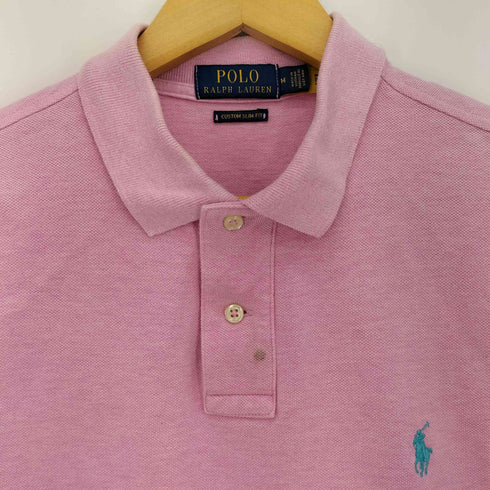 ポロラルフローレン POLO RALPH LAUREN 現行タグ CUSTOM SLIM FIT ポニー刺繍 ポロシャツ メンズ import:M