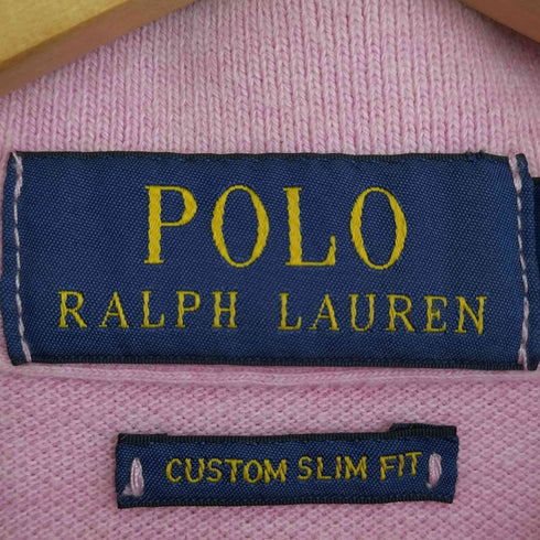 ポロラルフローレン POLO RALPH LAUREN 現行タグ CUSTOM SLIM FIT ポニー刺繍 ポロシャツ メンズ import:M
