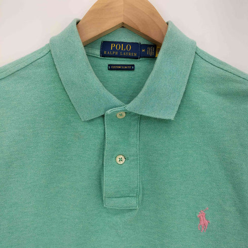 ポロラルフローレン POLO RALPH LAUREN 現行タグ CUSTOM SLIM FIT ポニー刺繍 ポロシャツ メンズ import:M