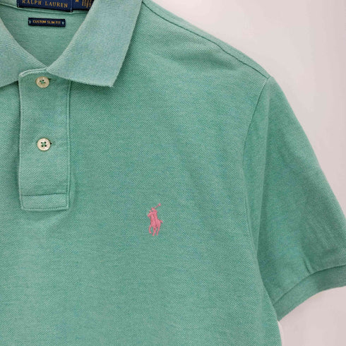 ポロラルフローレン POLO RALPH LAUREN 現行タグ CUSTOM SLIM FIT ポニー刺繍 ポロシャツ メンズ import:M