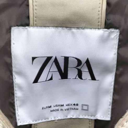 ザラ ZARA SAFARI JACKET 比翼ジップ ナイロン サファリ ジャケット メンズ import:M