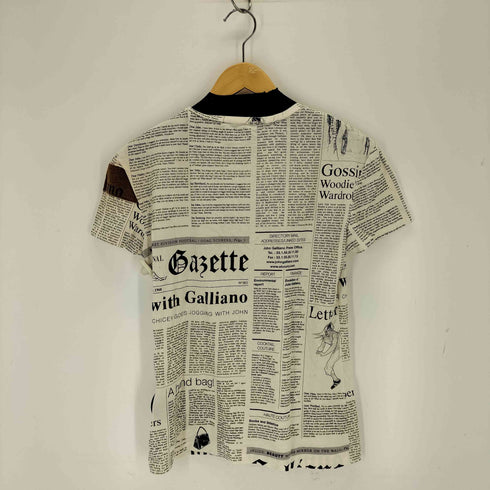 ジョンガリアーノ JOHN GALLIANO News Paper print T-shirt メンズ import:S