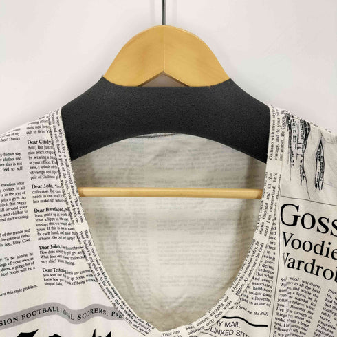 ジョンガリアーノ JOHN GALLIANO News Paper print T-shirt メンズ import:S