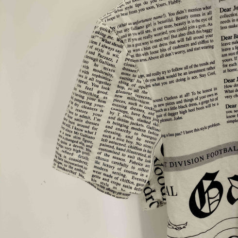 ジョンガリアーノ JOHN GALLIANO News Paper print T-shirt メンズ import:S