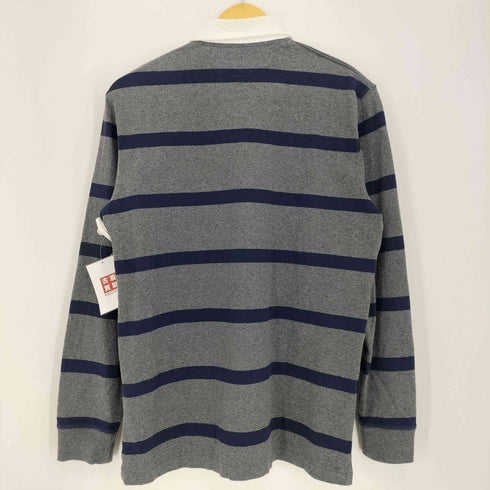 ポロラルフローレン POLO RALPH LAUREN 現行タグ ポニー刺繍 ボーダー 長袖 ラガーシャツ メンズ import:S