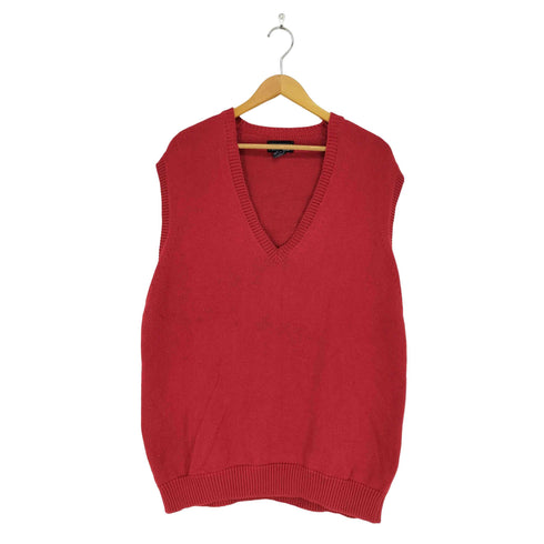 ランズエンド LANDS END コットンVネックニットベスト メンズ JPN:XL