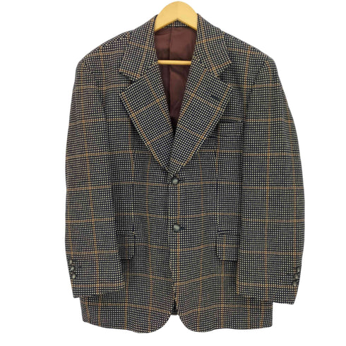 HOLLAND&SHERRY チェックウール2Bテーラードジャケット メンズ