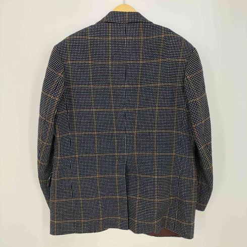 HOLLAND&SHERRY チェックウール2Bテーラードジャケット メンズ
