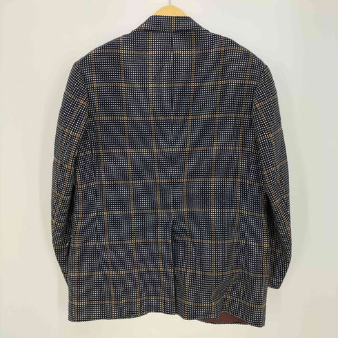 HOLLAND&SHERRY チェックウール2Bテーラードジャケット メンズ