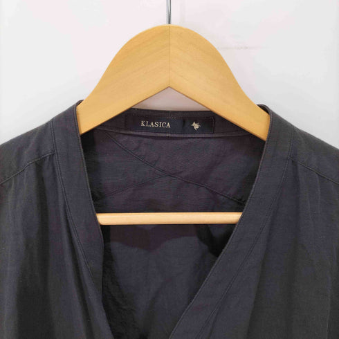 クラシカ KLASICA ノーカラー 裾カットオフ 加工シャツ メンズ JPN:4