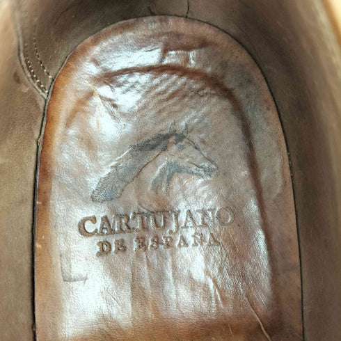 CARTUJANO プレーントゥパイピングレザーシューズ メンズ