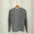 プレイコムデギャルソン PLAY COMME des GARCONS フロントプリント ボーダー クルーネックロンT レディース JPN:S