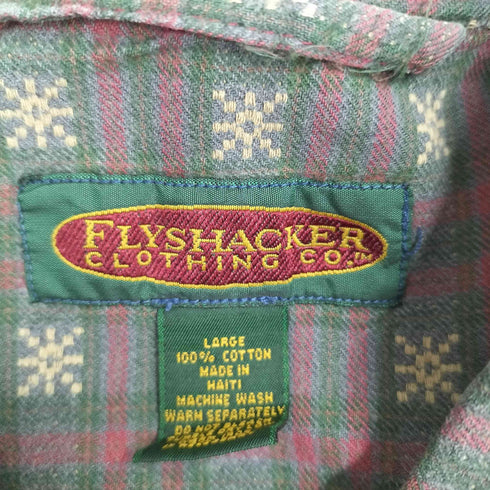 FLYSHACKER 90S チェック総柄 L/S シャツ メンズ import:L
