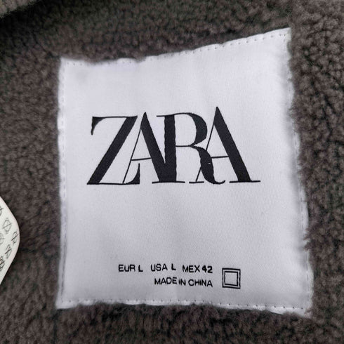 ザラ ZARA フェイクムートンジャケット メンズ import:L