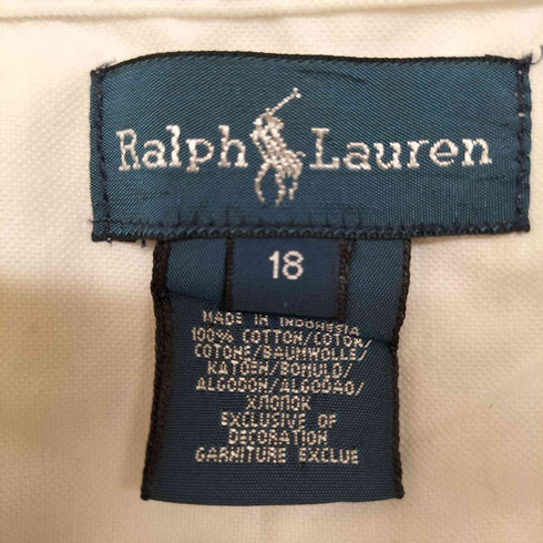 ラルフローレン RALPH LAUREN 刺繍コットンボタンダウンシャツ レディース 18