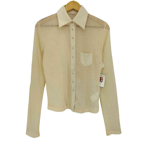 メゾンスペシャル MAISON SPECIAL 24ss Slub Mesh Shirt/スラブメッシュシャツ レディース FREE