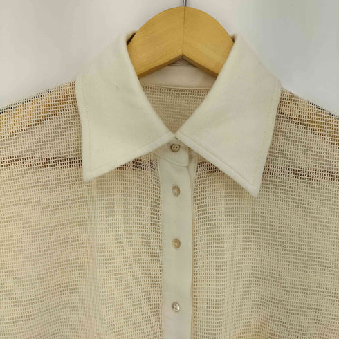 メゾンスペシャル MAISON SPECIAL 24ss Slub Mesh Shirt/スラブメッシュシャツ レディース FREE