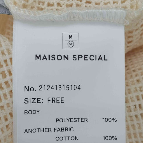 メゾンスペシャル MAISON SPECIAL 24ss Slub Mesh Shirt/スラブメッシュシャツ レディース FREE