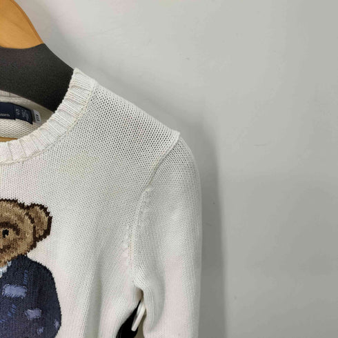 ポロバイラルフローレン Polo by RALPH LAUREN ポロベア刺繍 クルーネックニット レディース import:XS