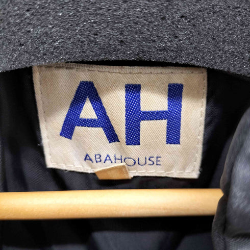 アバハウス ABAHOUSE 初期 ナイロン切替 牛革 レザーダウン ジャケット メンズ JPN:2