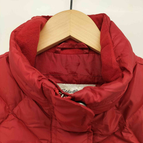 エディーバウアー Eddie Bauer 90-00S 裾 ロゴ GOOSE DOWN 比翼ジップ グースダウン キルティング ベスト レディース import:XS