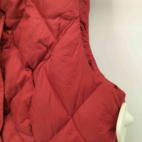 エディーバウアー Eddie Bauer 90-00S 裾 ロゴ GOOSE DOWN 比翼ジップ グースダウン キルティング ベスト レディース import:XS