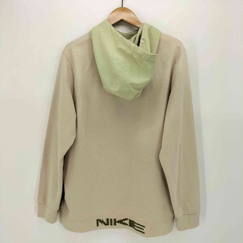 ナイキ NIKE DRI-FIT フロント ロゴ 切り替え プルオーバー パーカー メンズ import:L