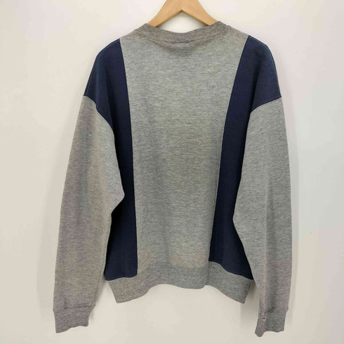 ラッセルアスレチック RUSSELL ATHLETIC 90S USA製 前V フロント ロゴ 切り替え クルーネック スウェット メンズ import:M