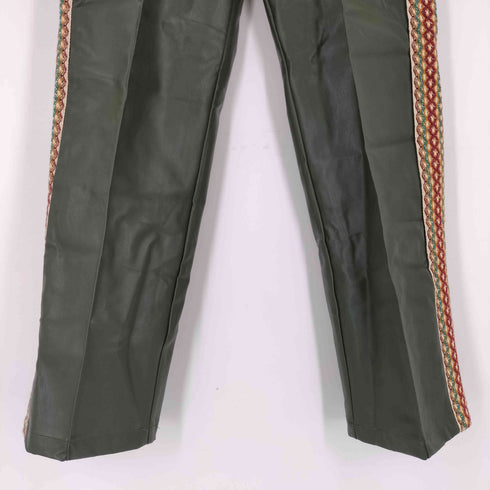 トワロニエ toironier Synthetic Leather Side Line Truck Pants メンズ FREE