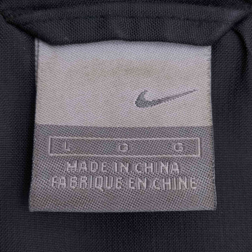 ナイキ NIKE 00s スウッシュ刺繍 裾ドローコード 裏地メッシュ ジップアップジャケット メンズ import:L