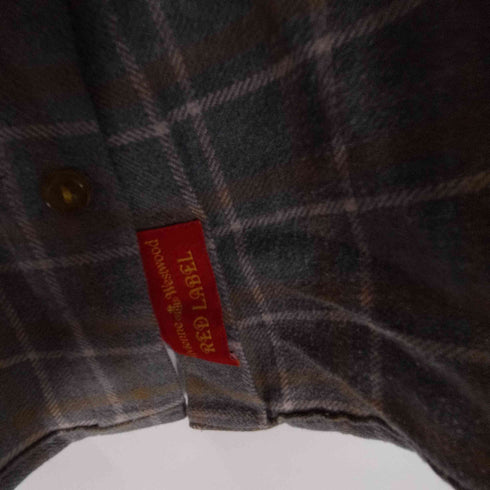 ヴィヴィアンウエストウッドレッドレーベル Vivienne Westwood RED LABEL 丸襟フランネルシャツ レディース M