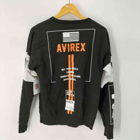 アヴィレックス AVIREX SWITCHING VARSITY クルーネックスウェットシャツ メンズ JPN:M