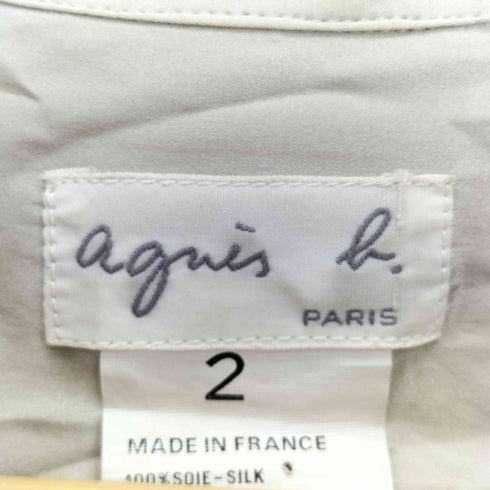 アニエスベー agnes b. 90S シルクサテンシャツ レディース 2