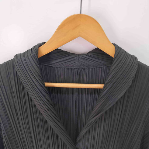 プリーツプリーズイッセイミヤケ PLEATS PLEASE ISSEY MIYAKE プリーツ ショールカラー テーラードジャケット レディース JPN:4