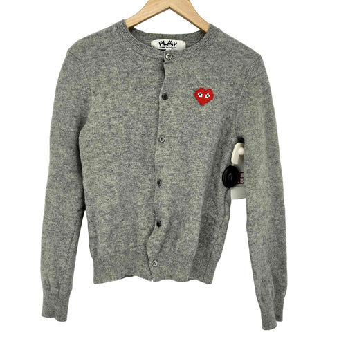 プレイコムデギャルソン PLAY COMME des GARCONS AD2022 Cardigan Invader Emblem レディース JPN:L