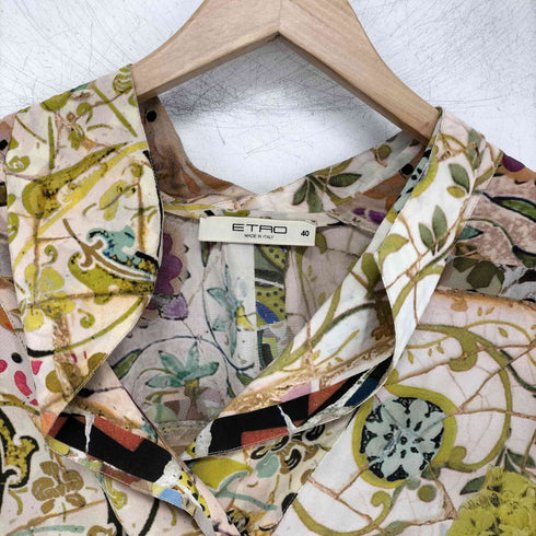 エトロ ETRO ボタニカル シルク ワンピース レディース JPN:40