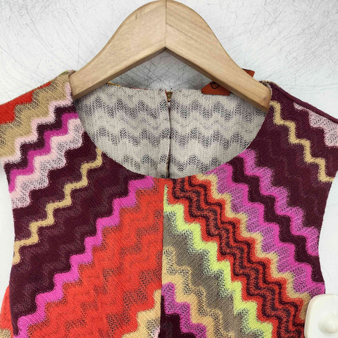 ミッソーニ MISSONI 総柄パネルデザイン ワンピース レディース JPN:38