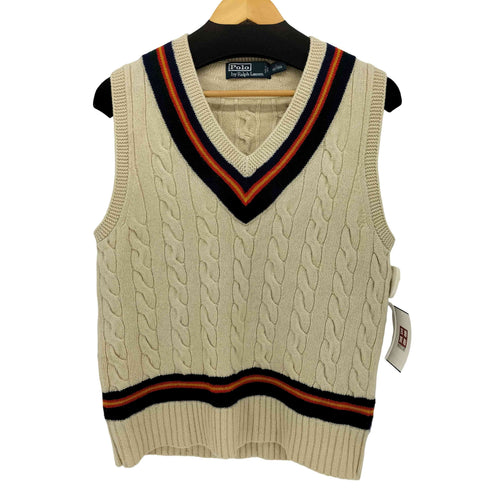ポロバイラルフローレン Polo by RALPH LAUREN ウール カシミヤ チルデン ケーブル ニット ベスト メンズ import:L