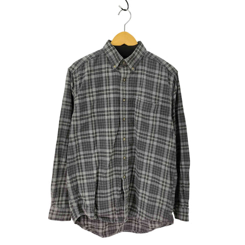 エルエルビーン L.L.Bean カナダ製 ボタンダウン コットン チェック フランネルシャツ メンズ import:M